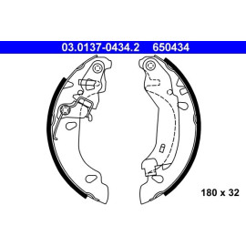 Bremsbackensatz 03.0137-0434.2