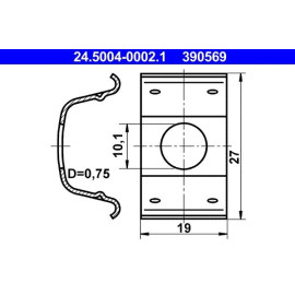 Halter, Bremsschlauch 24.5004-0002.1