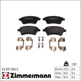Bremsbelagsatz, Scheibenbremse 24391.160.2 Bremsbelagsatz, Scheibenbremse 24391.160.2