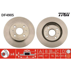 Bremsscheibe DF4905 Bremsscheibe DF4905