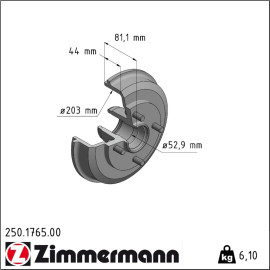 Bremstrommel 250.1765.00 Bremstrommel 250.1765.00