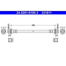 Bremsschlauch 24.5201-0195.3