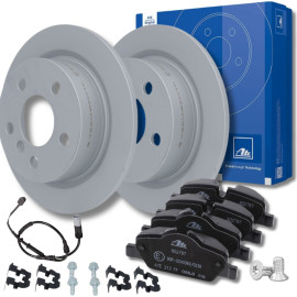 ATE 24.0110-0396.1 Bremsscheibe Ø259mm + 13.0460-2797.2 Bremsbeläge + Warnkontakt Hinten für MINI F56 F55 F57 ATE 24.0110-0396.1 Bremsscheibe Ø259mm + 13.0460-2797.2 Bremsbeläge + Warnkontakt Hinten für MINI F56 F55 F57