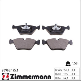 Bremsbelagsatz, Scheibenbremse 20968.175.1 Bremsbelagsatz, Scheibenbremse 20968.175.1