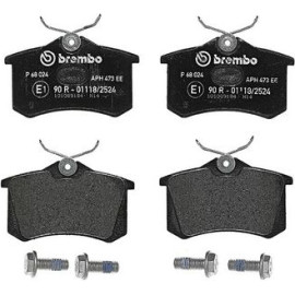 BREMBO P 68 024 Bremsbeläge exkl. Verschleißwarnkontakt, mit Bremssattelschrauben BREMBO P 68 024 Bremsbeläge exkl. Verschleißwarnkontakt, mit Bremssattelschrauben