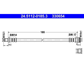 Bremsschlauch 24.5112-0185.3