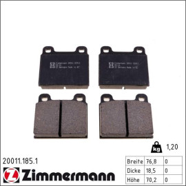 Bremsbelagsatz, Scheibenbremse 20011.185.1 Bremsbelagsatz, Scheibenbremse 20011.185.1