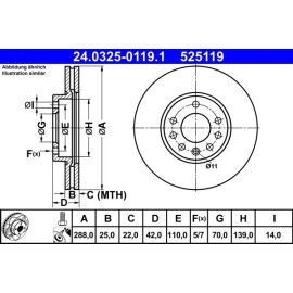 Bremsscheibe 24.0325-0119.1