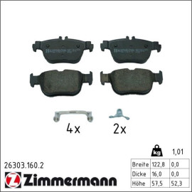 Bremsbelagsatz, Scheibenbremse 26303.160.2 Bremsbelagsatz, Scheibenbremse 26303.160.2