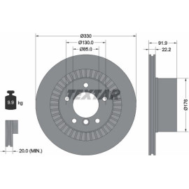 Textar 92261903 Bremsscheibe PRO
