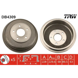 Bremstrommel DB4309 Bremstrommel DB4309