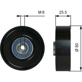 Umlenk-/Führungsrolle, Keilrippenriemen T38089 Umlenk-/Führungsrolle, Keilrippenriemen T38089