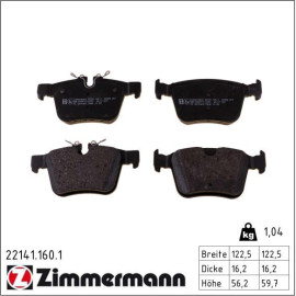 Bremsbelagsatz, Scheibenbremse 22141.160.1 Bremsbelagsatz, Scheibenbremse 22141.160.1