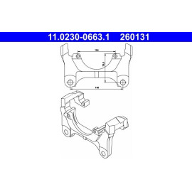 Halter, Bremssattel 11.0230-0663.1 Halter, Bremssattel 11.0230-0663.1