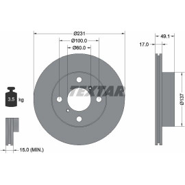 Bremsscheibe 92113300 Bremsscheibe 92113300