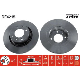 Bremsscheibe DF4215