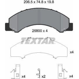 Textar 2580001 Bremsbelagsatz, Scheibenbremse