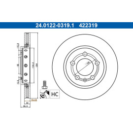 Bremsscheibe 24.0122-0319.1