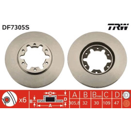 Bremsscheibe DF7305S Bremsscheibe DF7305S