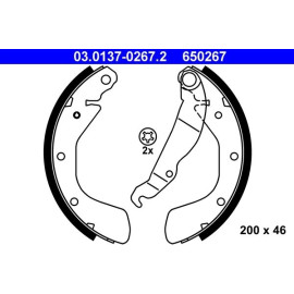 Bremsbackensatz 03.0137-0267.2