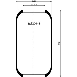 FEBI BILSTEIN 20644 Federbalg, Luftfederung FEBI BILSTEIN 20644 Federbalg, Luftfederung