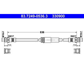 Bremsschlauch 83.7249-0536.3