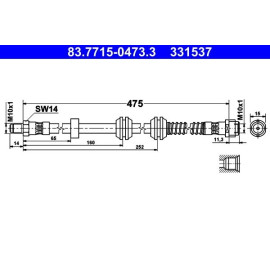 Bremsschlauch 83.7715-0473.3