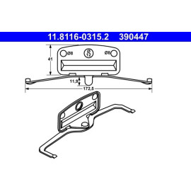 Feder, Bremssattel 11.8116-0315.2 Feder, Bremssattel 11.8116-0315.2