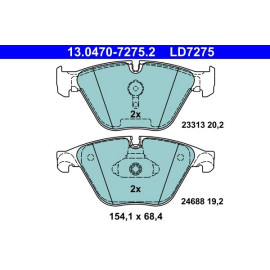 Bremsbelagsatz, Scheibenbremse 13.0470-7275.2