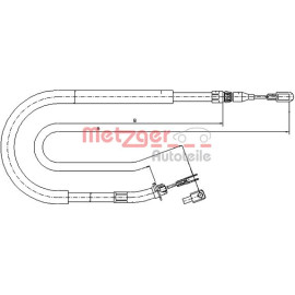 Seilzug, Feststellbremse 10.9873 Seilzug, Feststellbremse 10.9873