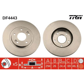 Bremsscheibe DF4443 Bremsscheibe DF4443