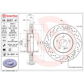 Brembo 09.9257.41 Bremsscheibe PRIME LINE - UV Coated Brembo 09.9257.41 Bremsscheibe PRIME LINE - UV Coated