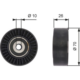 Umlenk-/Führungsrolle, Keilrippenriemen T36393 Umlenk-/Führungsrolle, Keilrippenriemen T36393