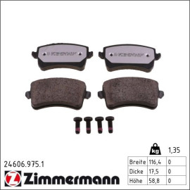 Bremsbelagsatz, Scheibenbremse 24606.975.1