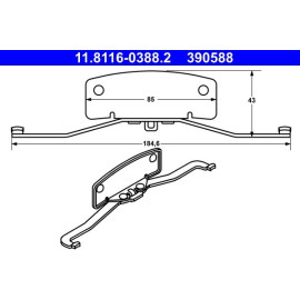 Feder, Bremssattel 11.8116-0388.2