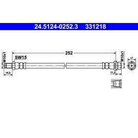Bremsschlauch 24.5124-0252.3