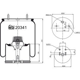 FEBI BILSTEIN 20341 Federbalg, Luftfederung
