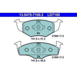 Bremsbelagsatz, Scheibenbremse 13.0470-7100.2