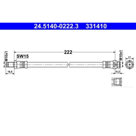 Bremsschlauch 24.5140-0222.3
