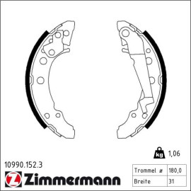 Bremsbackensatz 10990.152.3 Bremsbackensatz 10990.152.3