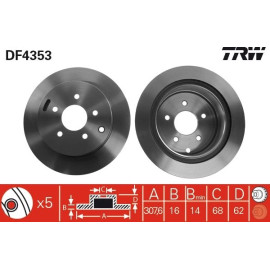 Bremsscheibe DF4353 Bremsscheibe DF4353