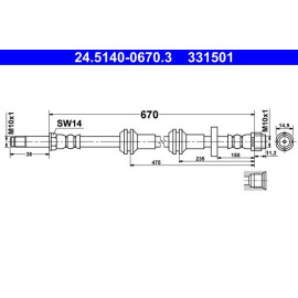 Bremsschlauch 24.5140-0670.3