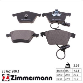 Bremsbelagsatz, Scheibenbremse 23762.200.1