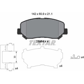 Textar 2556403 Bremsbelagsatz, Scheibenbremse Q+