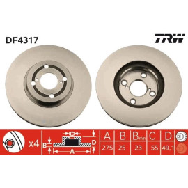 Bremsscheibe DF4317