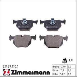 Bremsbelagsatz, Scheibenbremse 21487.170.1 Bremsbelagsatz, Scheibenbremse 21487.170.1