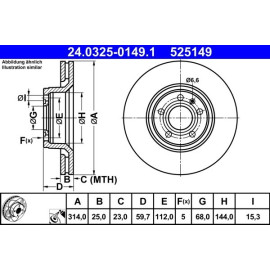 Bremsscheibe 24.0325-0149.1
