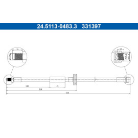 Bremsschlauch 24.5113-0483.3 Bremsschlauch 24.5113-0483.3