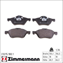 Bremsbelagsatz, Scheibenbremse 23215.180.1 Bremsbelagsatz, Scheibenbremse 23215.180.1
