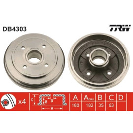 Bremstrommel DB4303